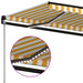 Copertină retractabilă manual cu LED, galben și alb, 600x350 cm - WALTI WALTI