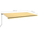 Copertină retractabilă manual cu LED, galben și alb, 600x350 cm - WALTI WALTI