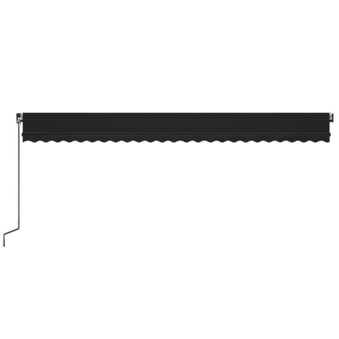 Copertină retractabilă manual cu LED, antracit, 600x350 cm WALTI