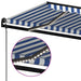 Copertină automată cu senzor vânt&LED, albastru/alb, 600x350 cm - WALTI WALTI