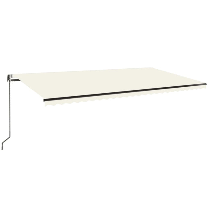 Copertină automată cu senzor vânt & LED, crem, 600x350 cm WALTI