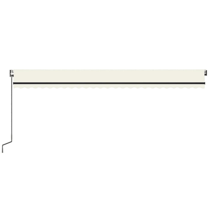 Copertină automată cu senzor vânt & LED, crem, 600x350 cm WALTI