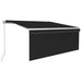 Copertină retractabilă manual cu stor, antracit, 3x2,5 m - WALTI WALTI