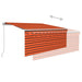 Copertină retractabilă manual cu stor, portocaliu&maro, 3x2,5 m - WALTI WALTI
