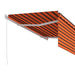 Copertină retractabilă manual cu stor, portocaliu&maro, 3x2,5 m - WALTI WALTI