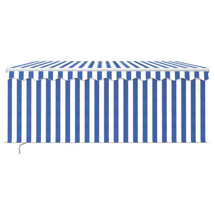 Copertină retractabilă manual cu stor&LED albastru&alb, 3x2,5 m - WALTI WALTI