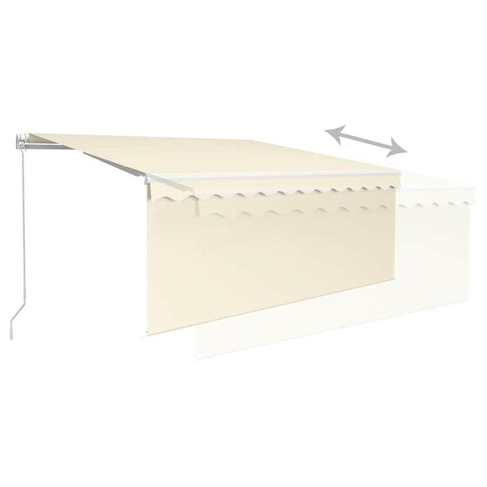 Copertină retractabilă manual cu stor&LED, crem, 3x2,5 m - WALTI WALTI