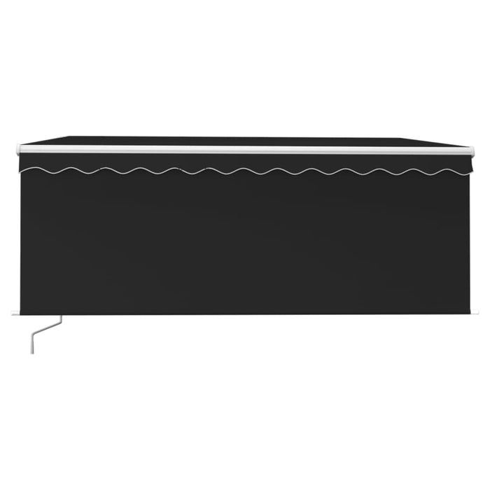 Copertină retractabilă manual cu stor&LED, antracit, 3x2,5 m - WALTI WALTI