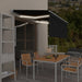 Copertină retractabilă manual cu stor&LED, antracit, 3x2,5 m - WALTI WALTI