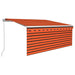 Copertină retractabilă manual stor&LED portocaliu&maro 3x2,5 m - WALTI WALTI