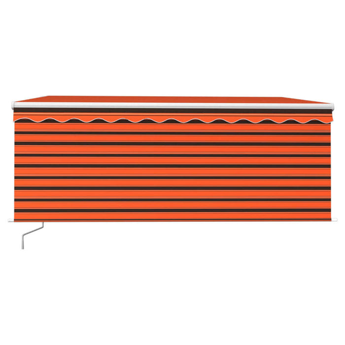 Copertină retractabilă manual stor&LED portocaliu&maro 3x2,5 m - WALTI WALTI