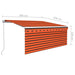 Copertină retractabilă manual stor&LED portocaliu&maro 3x2,5 m - WALTI WALTI