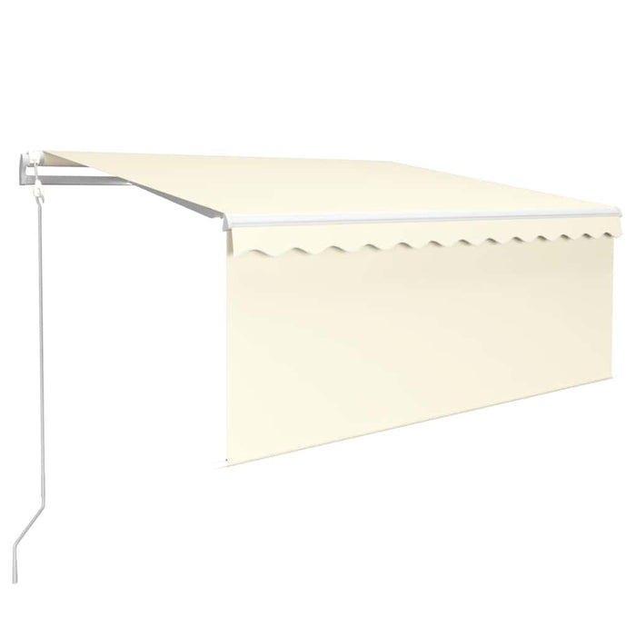 Copertină retractabilă automat cu stor, crem, 3x2,5 m - WALTI WALTI