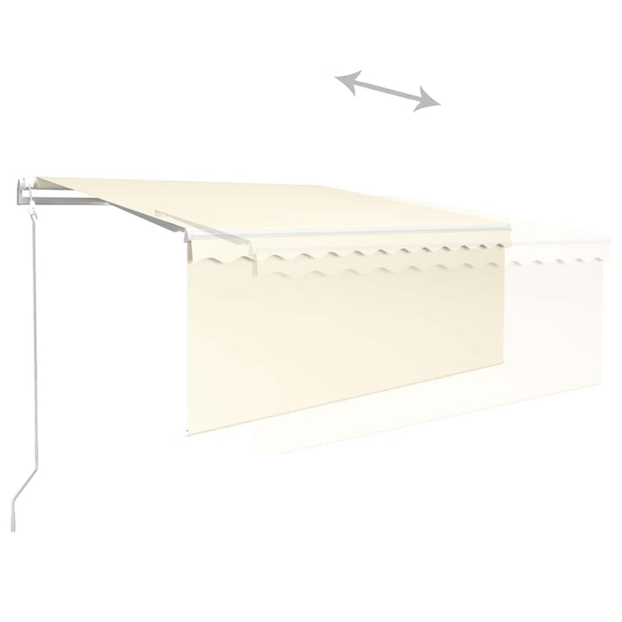 Copertină retractabilă automat cu stor, crem, 3x2,5 m - WALTI WALTI