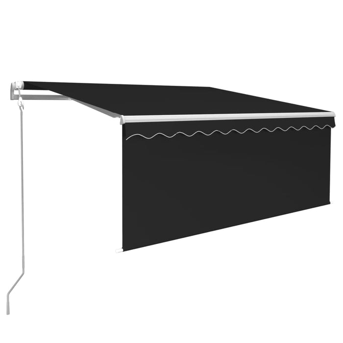 Copertină retractabilă automat cu stor, antracit, 3x2,5 m - WALTI WALTI