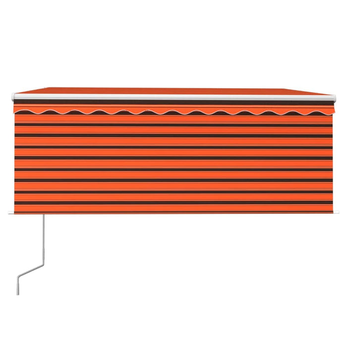 Copertină retractabilă automat cu stor portocaliu&maro 3x2,5 m - WALTI WALTI