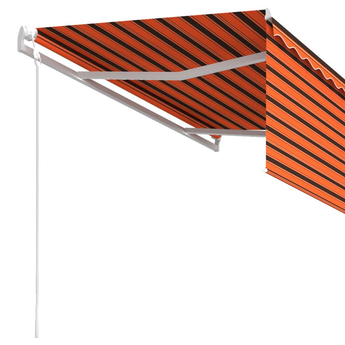 Copertină retractabilă automat cu stor portocaliu&maro 3x2,5 m - WALTI WALTI