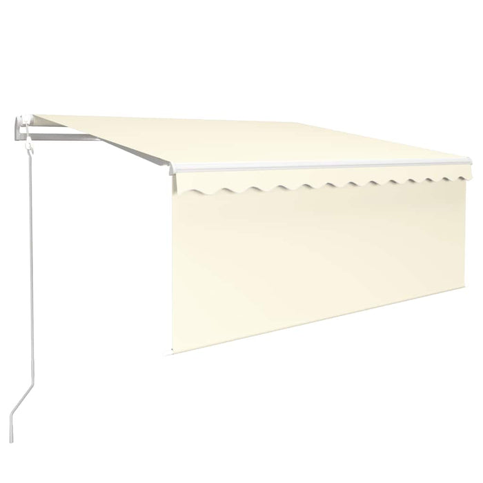 Copertină automată cu stor & senzor vânt & LED, crem, 3x2,5 m - WALTI WALTI