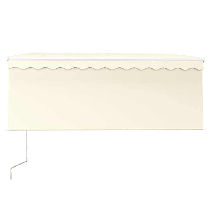 Copertină automată cu stor & senzor vânt & LED, crem, 3x2,5 m - WALTI WALTI