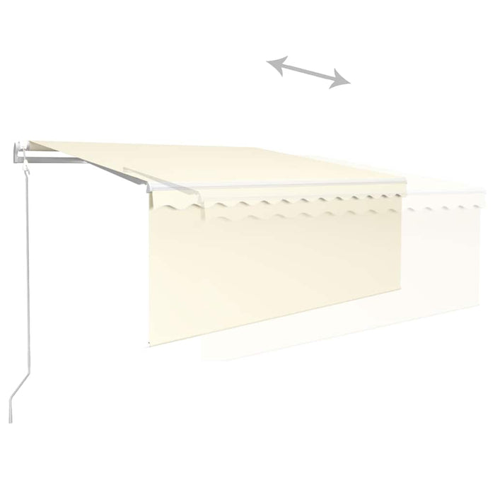 Copertină automată cu stor & senzor vânt & LED, crem, 3x2,5 m - WALTI WALTI