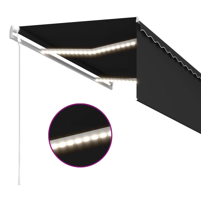 Copertină automată cu stor&LED&senzor vânt, antracit, 3x2,5 m - WALTI WALTI