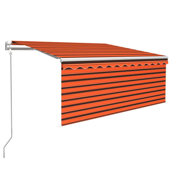 Copertină automată senzor vânt&LED, portocaliu&maro, 3x2,5 cm - WALTI WALTI