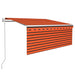 Copertină automată senzor vânt&LED, portocaliu&maro, 3x2,5 cm - WALTI WALTI