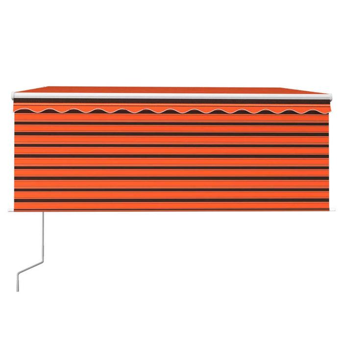 Copertină automată senzor vânt&LED, portocaliu&maro, 3x2,5 cm - WALTI WALTI
