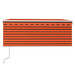 Copertină automată senzor vânt&LED, portocaliu&maro, 3x2,5 cm - WALTI WALTI