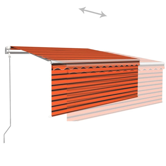 Copertină automată senzor vânt&LED, portocaliu&maro, 3x2,5 cm - WALTI WALTI