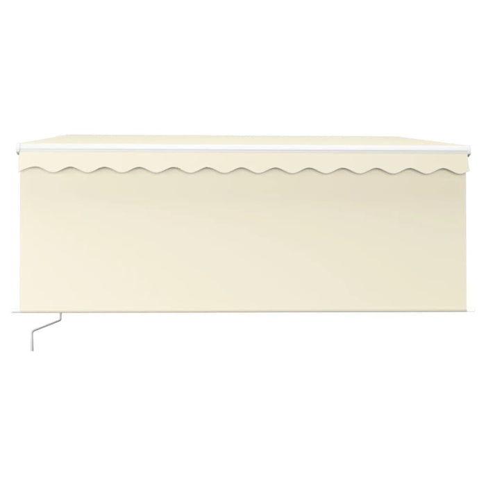 Copertină retractabilă manual cu stor, crem, 3,5x2,5 m - WALTI WALTI