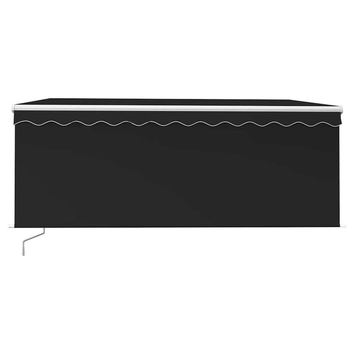 Copertină retractabilă manual cu stor, antracit, 3,5x2,5 m - WALTI WALTI
