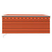 Copertină retractabilă manual cu stor portocaliu&maro 3,5x2,5 m - WALTI WALTI