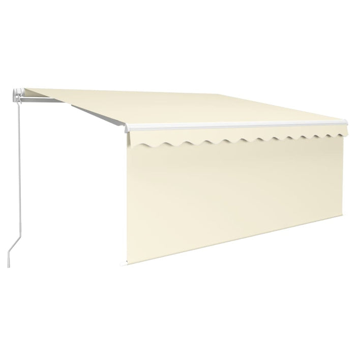 Copertină retractabilă manual cu stor&LED, crem, 3,5x2,5 m - WALTI WALTI