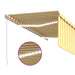 Copertină retractabilă manual cu stor&LED galben&alb 3,5x2,5 m - WALTI WALTI