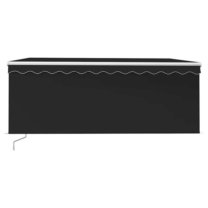 Copertină retractabilă manual cu stor&LED, antracit, 3,5x2,5 m - WALTI WALTI