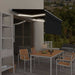 Copertină retractabilă manual cu stor&LED, antracit, 3,5x2,5 m - WALTI WALTI