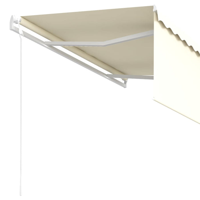 Copertină retractabilă automat cu stor, crem, 3,5x2,5 m WALTI