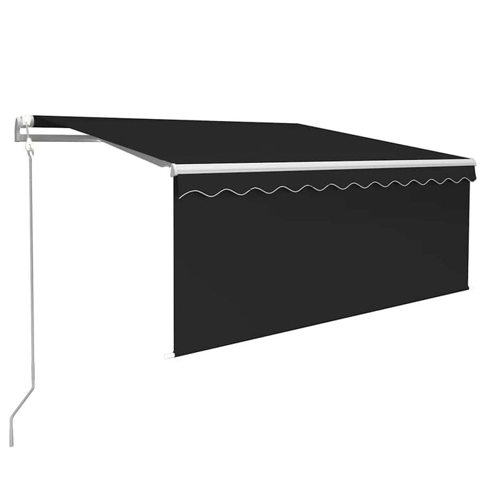 Copertină retractabilă automat cu stor, antracit, 3,5x2,5 m WALTI