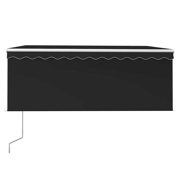 Copertină retractabilă automat cu stor, antracit, 3,5x2,5 m WALTI