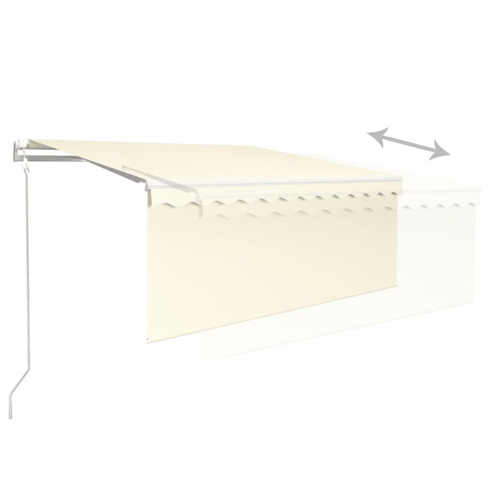 Copertină automată cu stor&LED&senzor vânt crem 3,5x2,5 m - WALTI WALTI