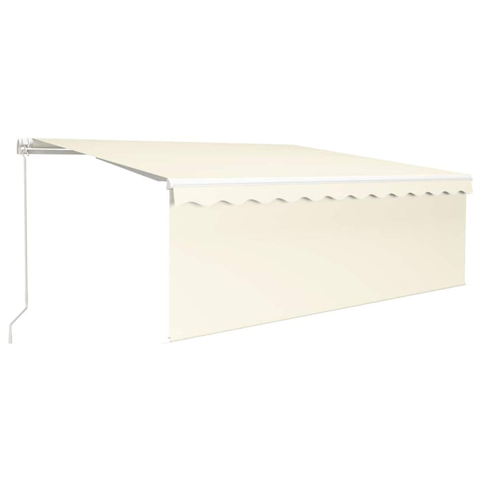 Copertină retractabilă manual cu stor, crem, 4x3 m - WALTI WALTI