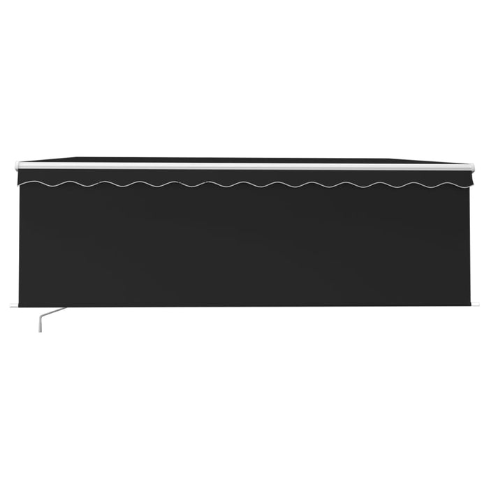 Copertină retractabilă manual cu stor, antracit, 4x3 m - WALTI WALTI