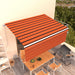 Copertină retractabilă manual cu stor, portocaliu&maro, 4x3 m - WALTI WALTI
