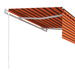 Copertină retractabilă automat cu stor, portocaliu&maro, 4x3 m - WALTI WALTI
