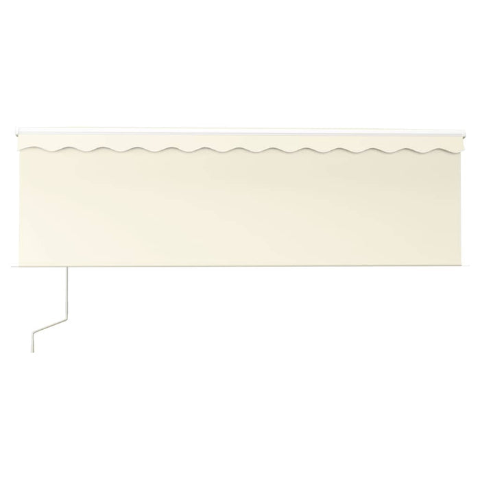 Copertină automată cu stor&senzor vânt&LED, crem, 4x3 m WALTI