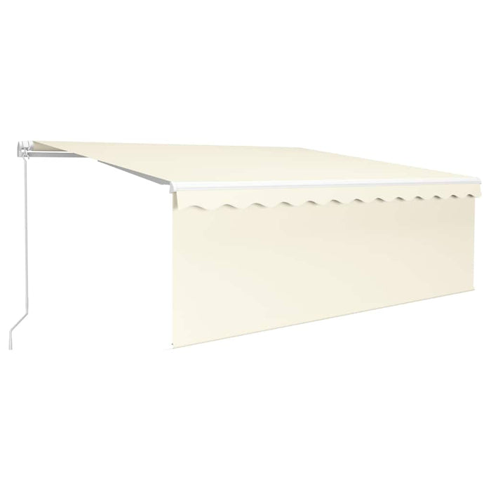Copertină retractabilă Crem 4,5 × 3 m Poliester WALTI