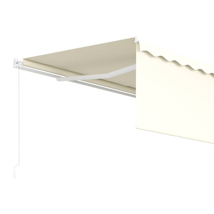 Copertină retractabilă Crem 4,5 × 3 m Poliester WALTI