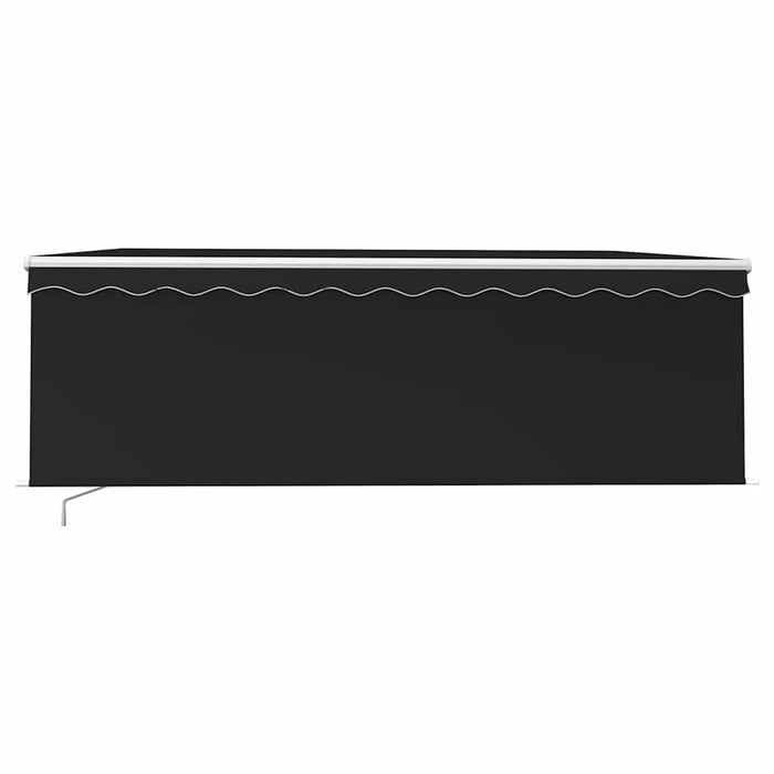 Copertină retractabilă manual cu stor, antracit, 4,5x3 m - WALTI WALTI