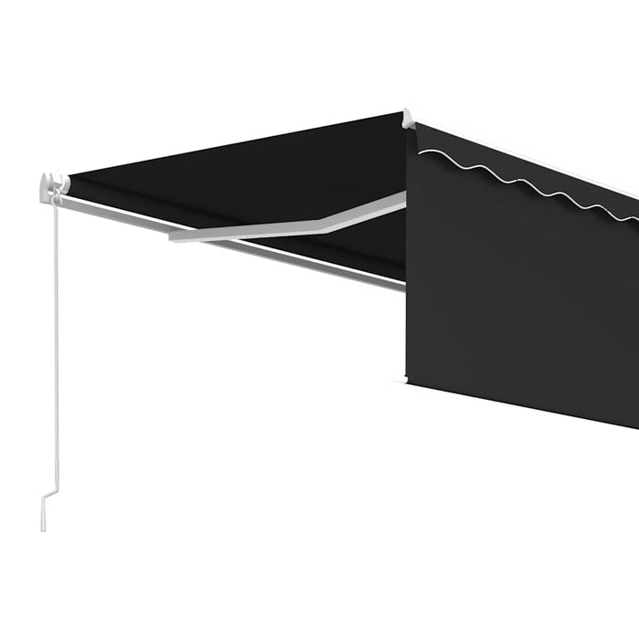 Copertină retractabilă manual cu stor, antracit, 4,5x3 m - WALTI WALTI